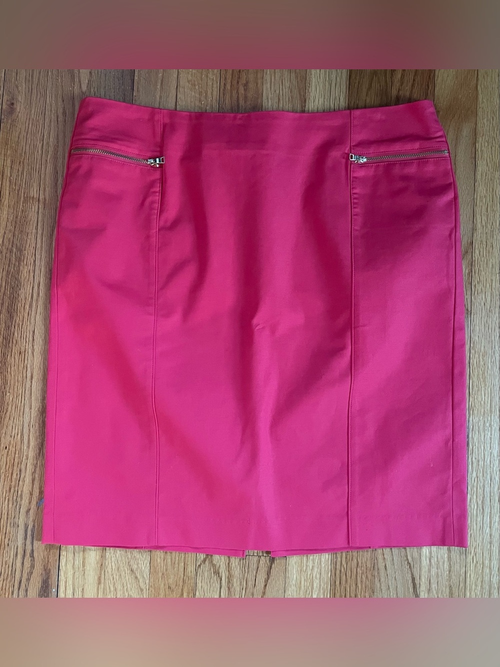 Ellen Tracy Pink Straight Knee-Length Skirt Zip Closure Size 14